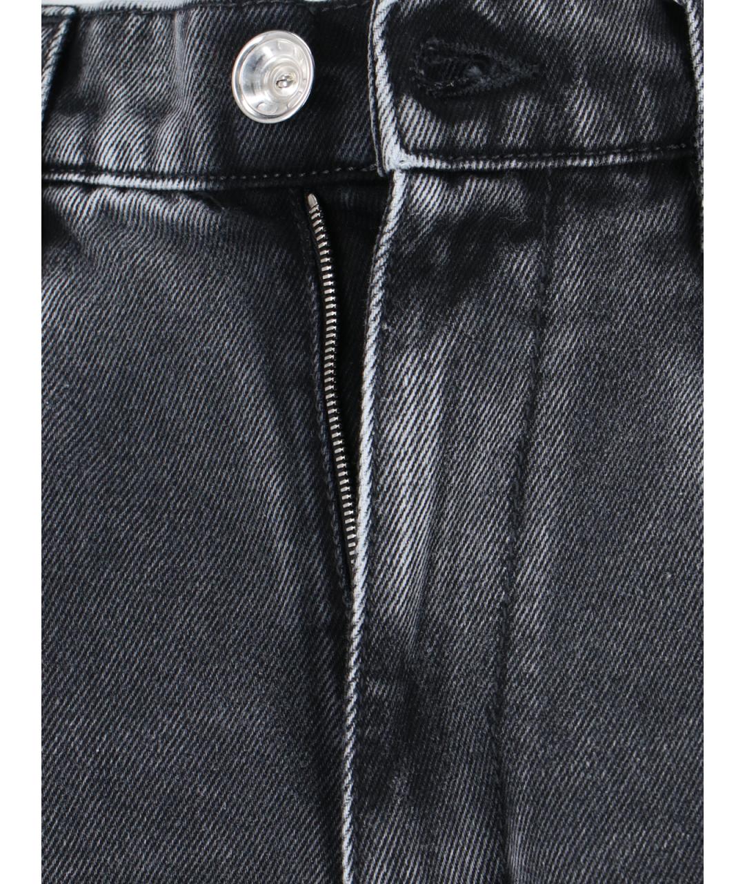 MAISON MARGIELA Черные хлопковые прямые джинсы, фото 5