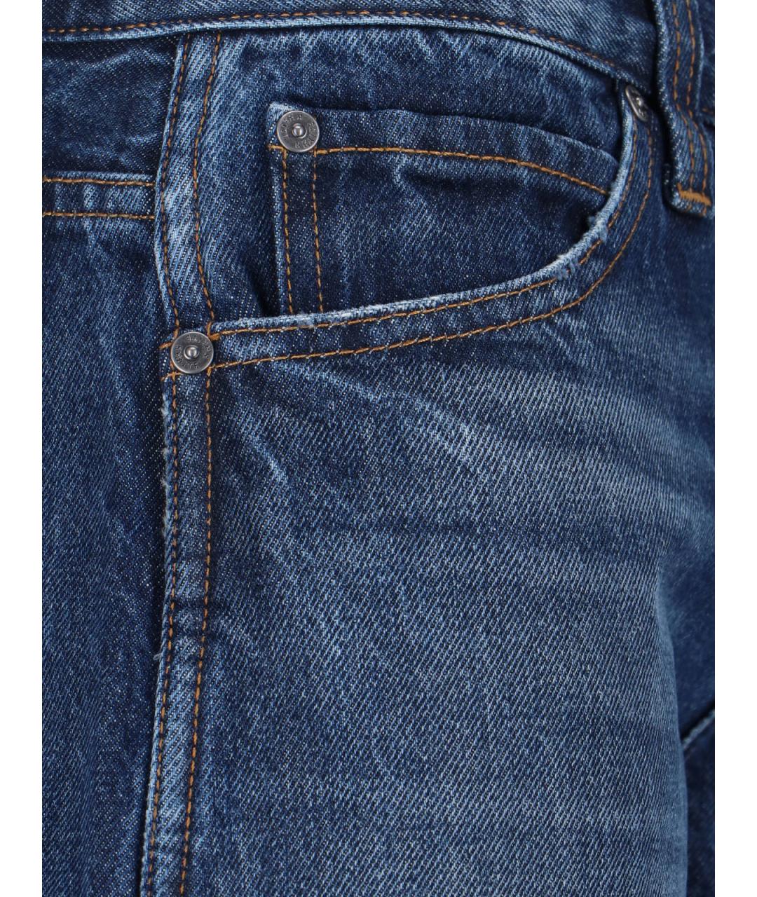 KHAITE Синие хлопковые прямые джинсы, фото 4