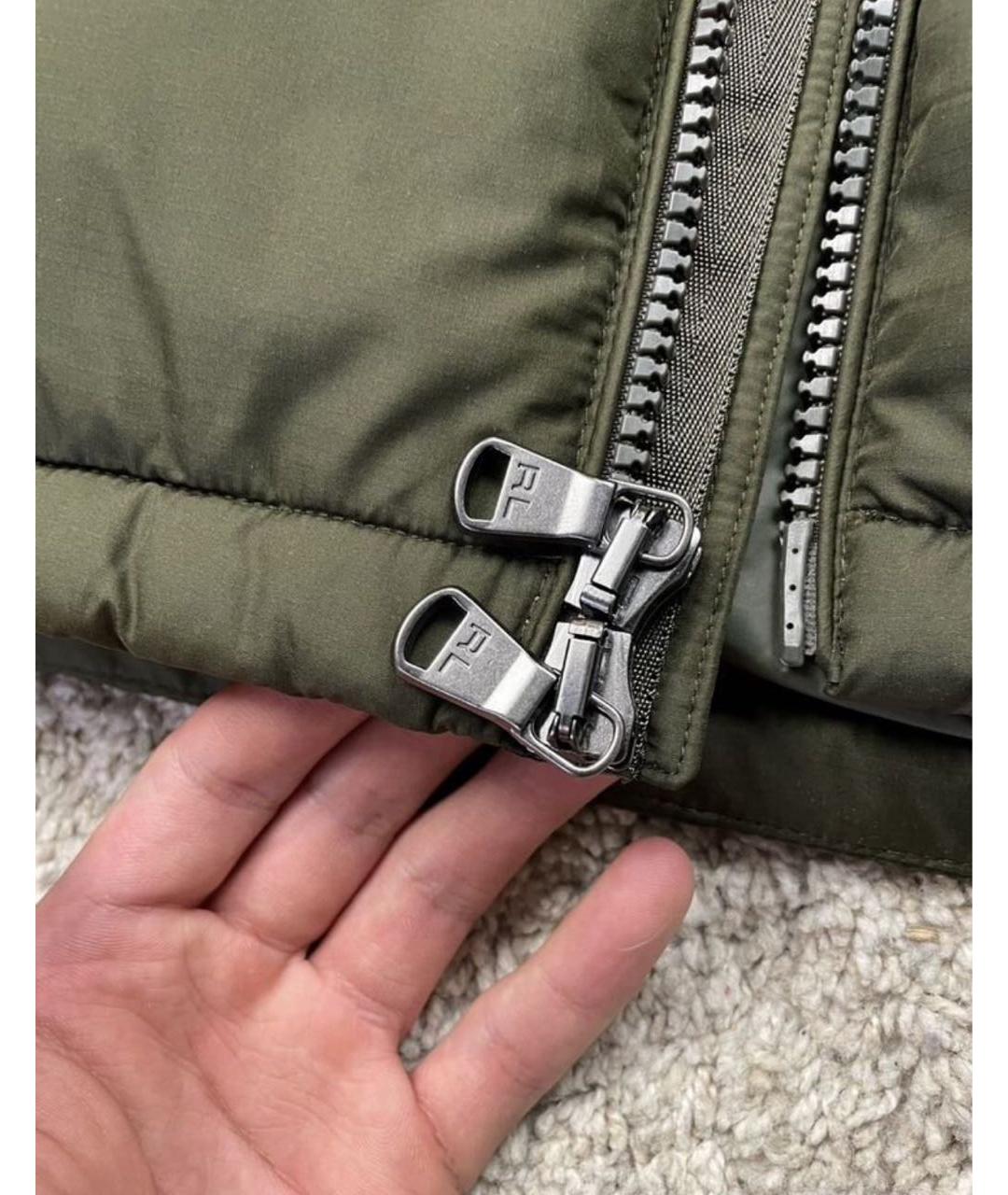 POLO RALPH LAUREN Зеленый полиэстеровый пуховик, фото 4