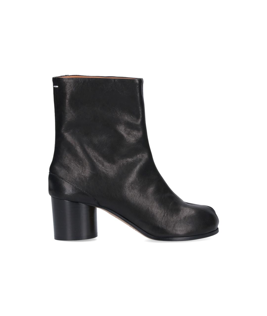 MAISON MARGIELA Черные кожаные полусапоги, фото 1