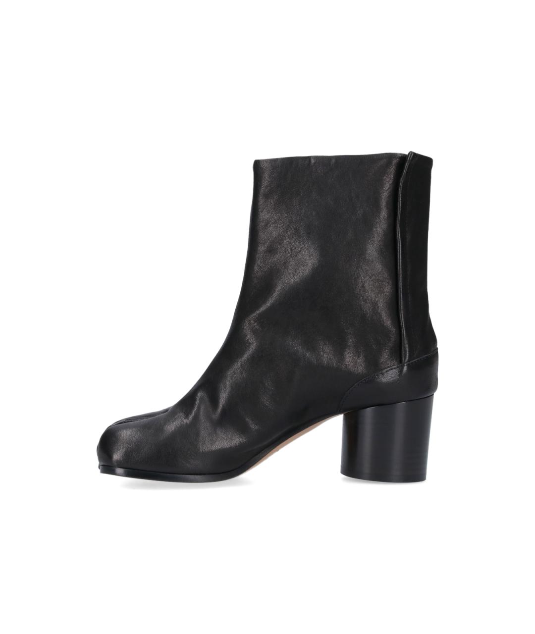 MAISON MARGIELA Черные кожаные полусапоги, фото 3