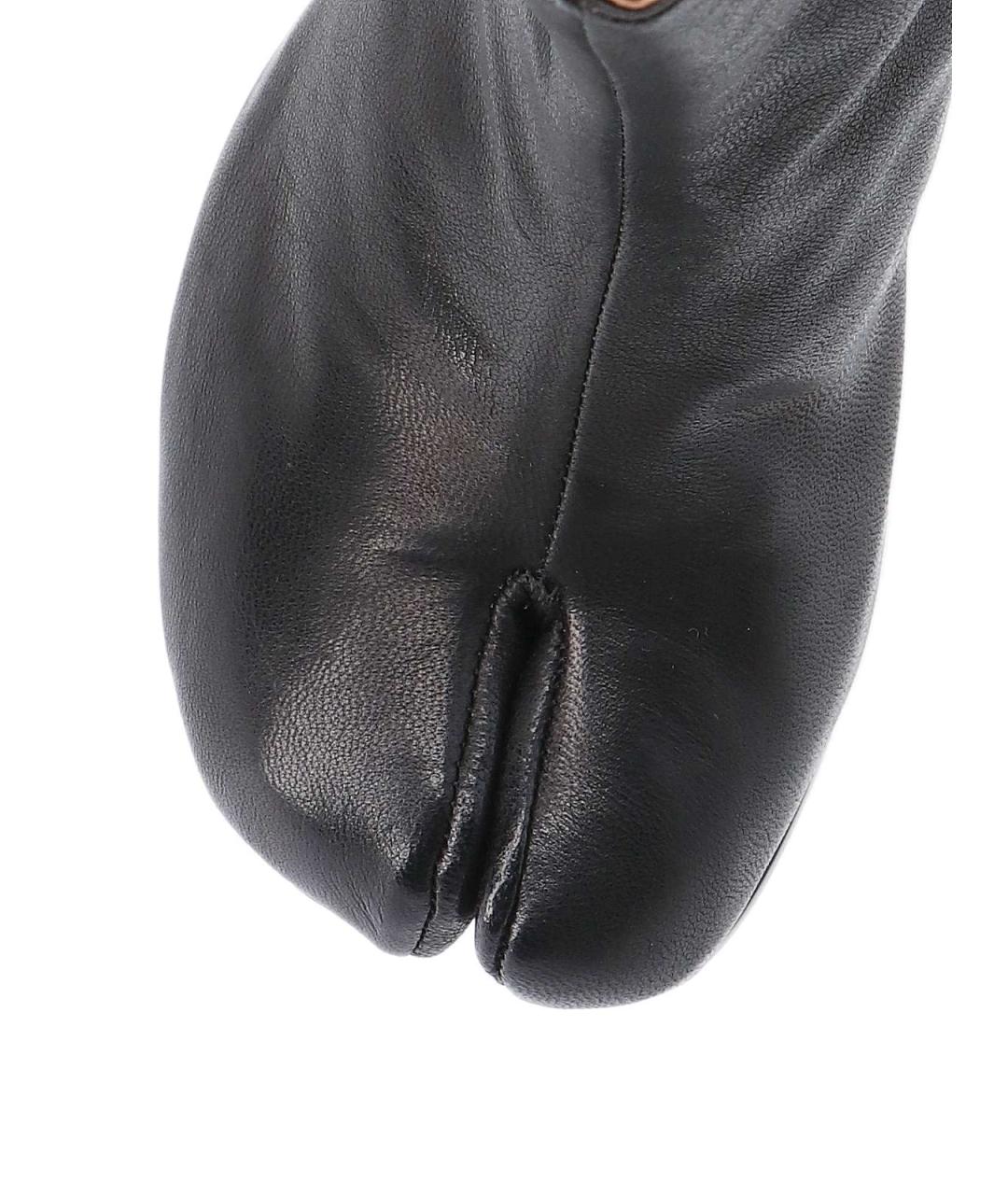 MAISON MARGIELA Черные кожаные полусапоги, фото 5