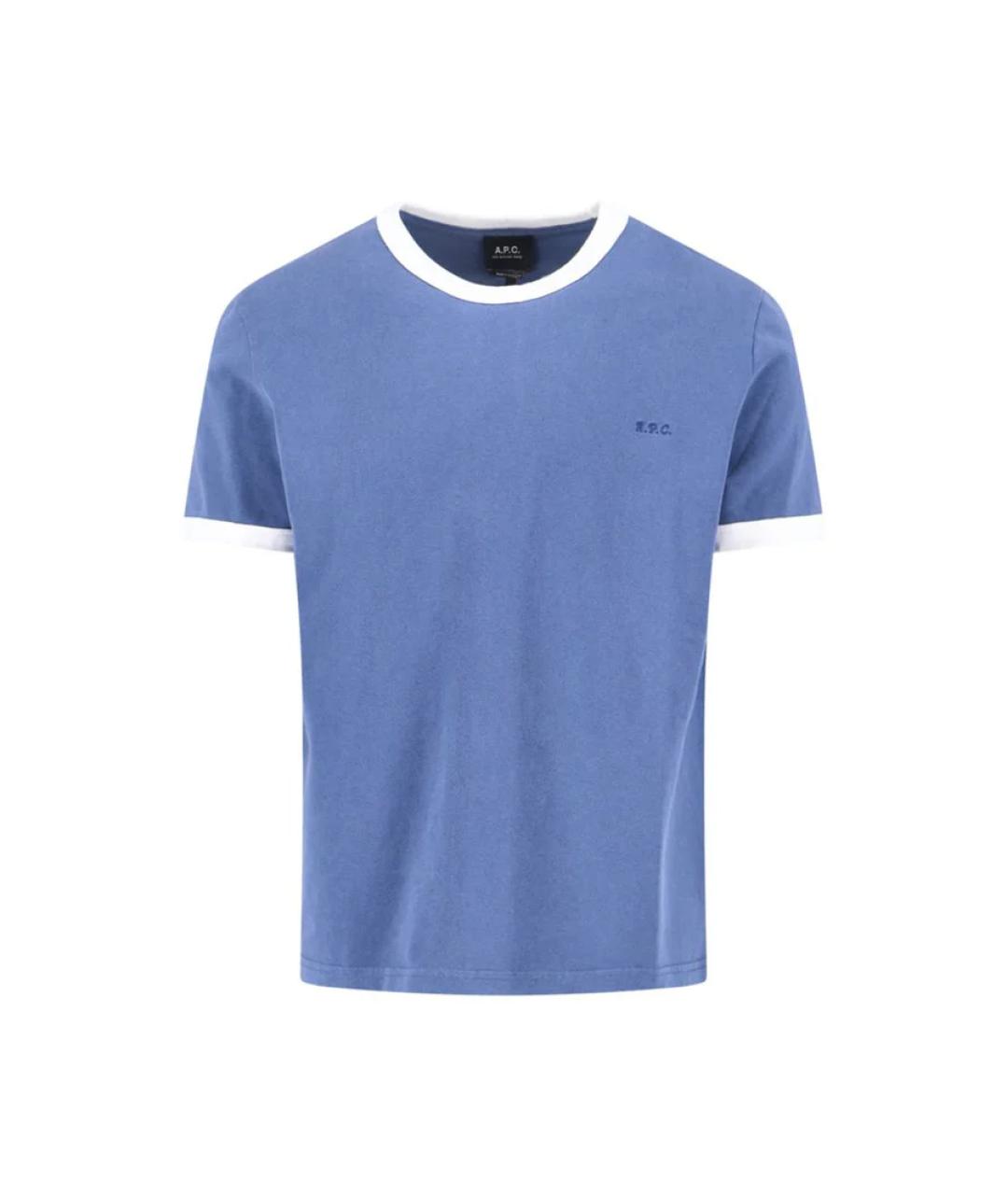 A.P.C. Синяя хлопковая футболка, фото 1