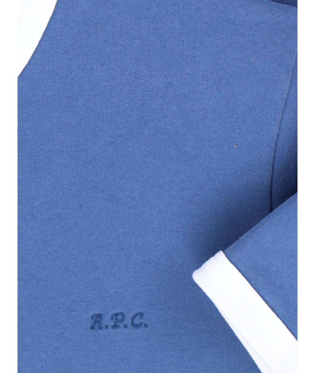 A.P.C. Синяя хлопковая футболка, фото 3