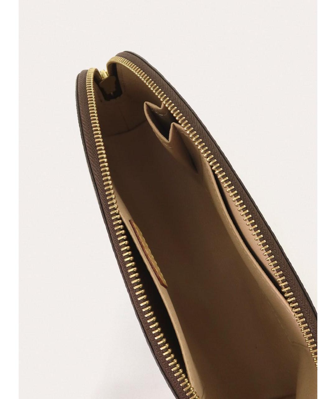 LOUIS VUITTON Коричневая косметичка, фото 4