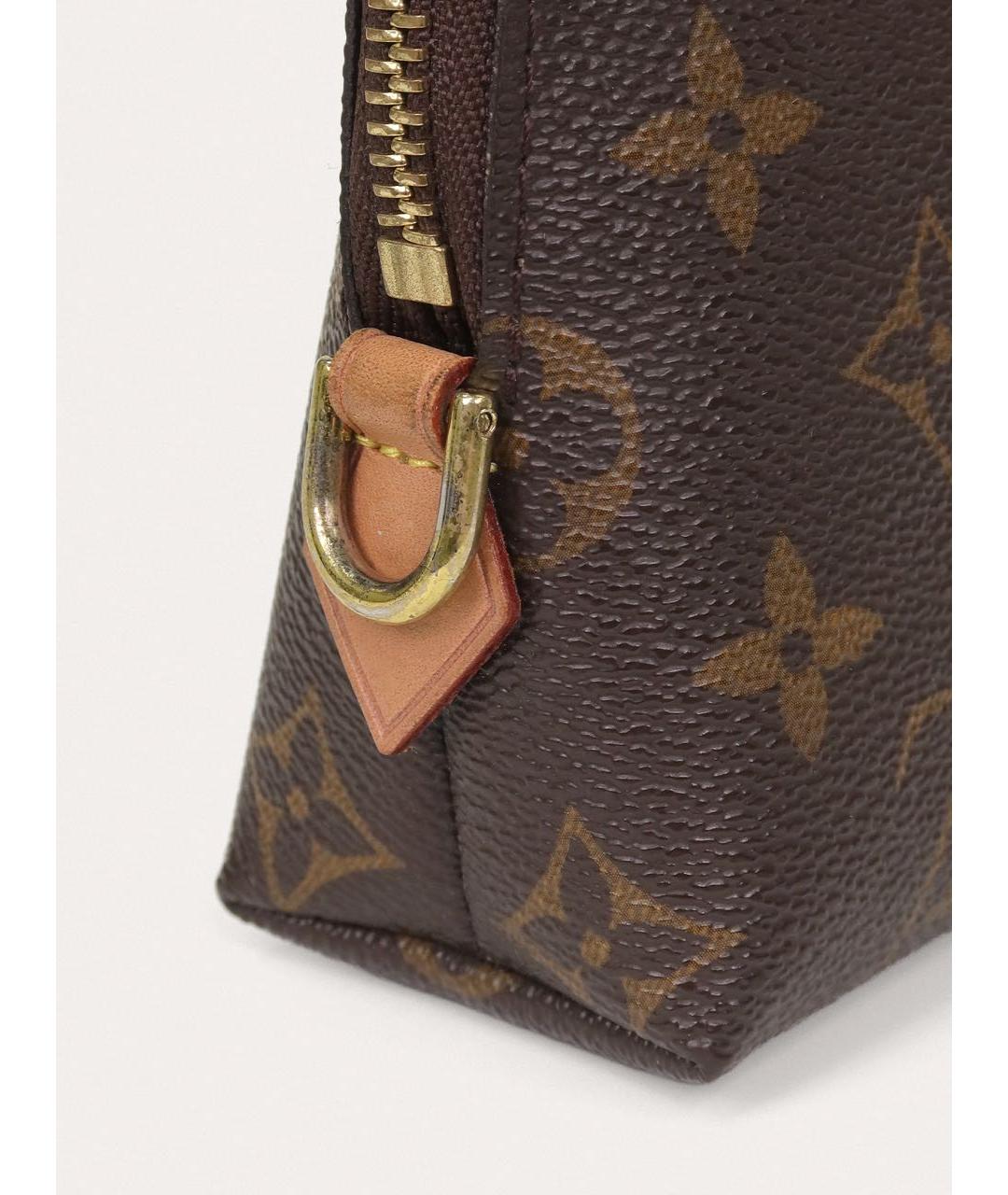 LOUIS VUITTON Коричневая косметичка, фото 5