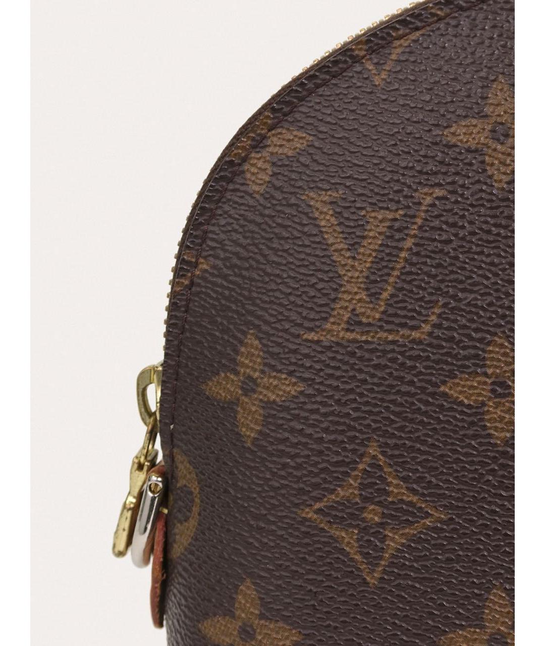 LOUIS VUITTON Коричневая косметичка, фото 6