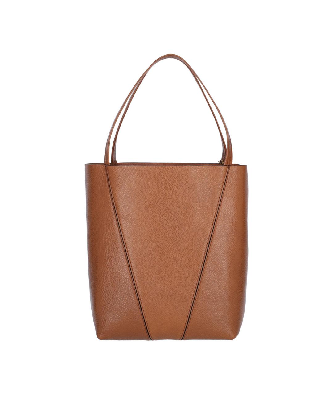 CHLOE Коричневая кожаная сумка тоут, фото 4
