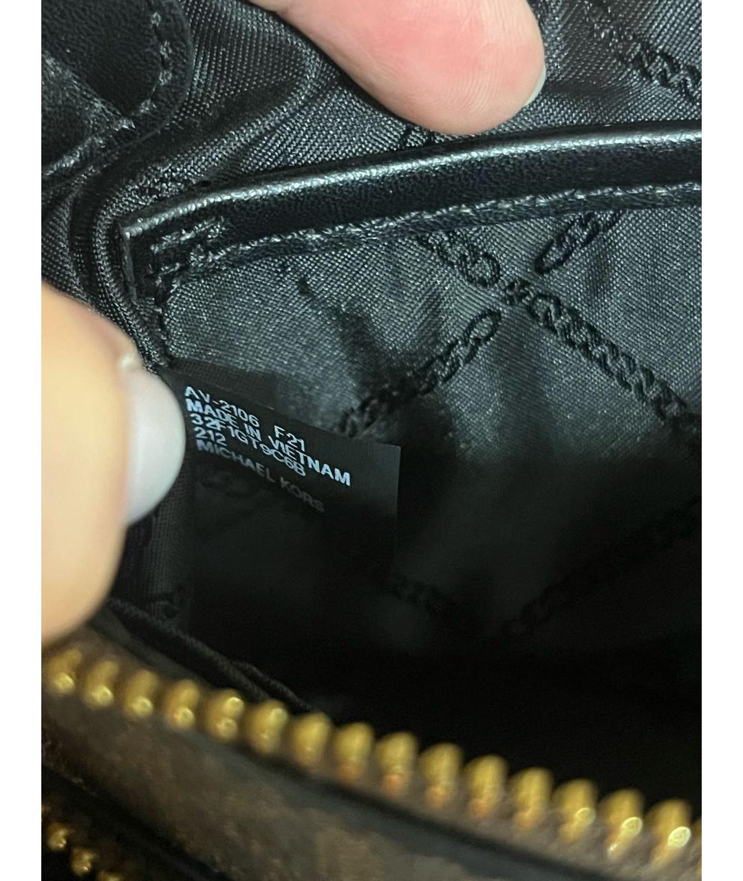 MICHAEL KORS Коричневая кожаная сумка через плечо, фото 4