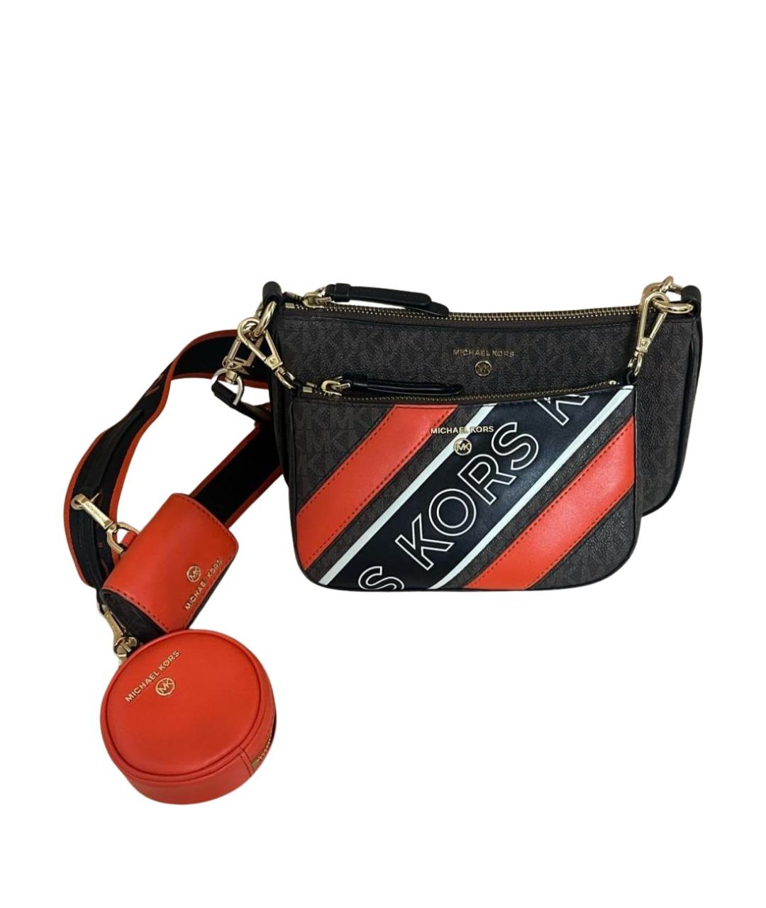 MICHAEL KORS Коричневая кожаная сумка через плечо, фото 1