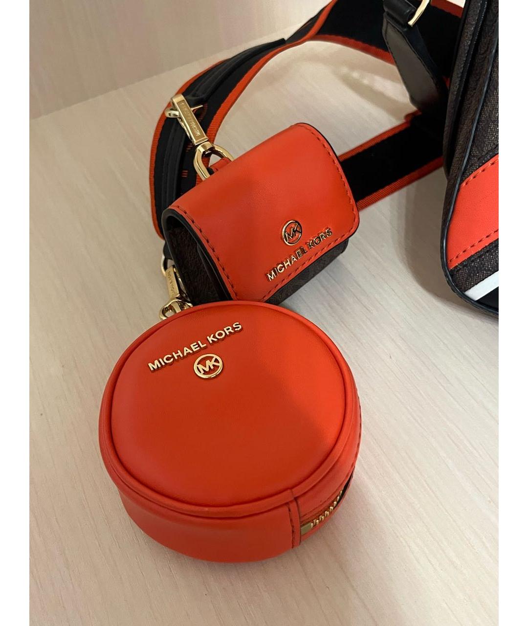 MICHAEL KORS Коричневая кожаная сумка через плечо, фото 5