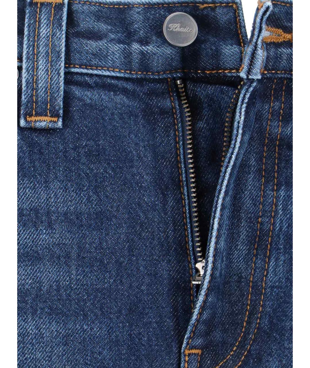 KHAITE Синие хлопковые прямые джинсы, фото 5