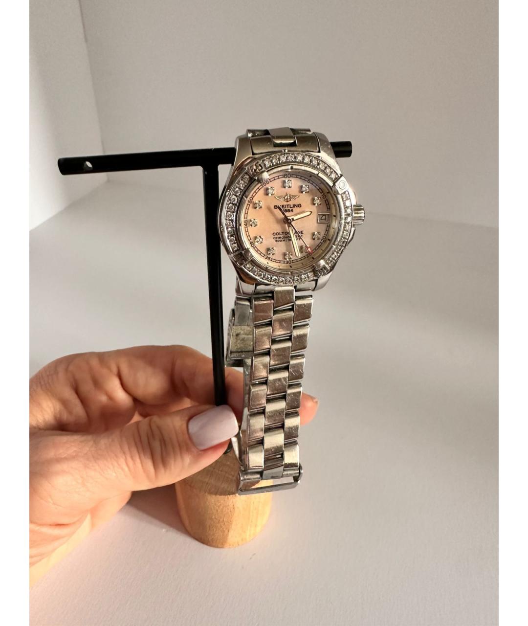 BREITLING Серебряные часы из белого золота, фото 4