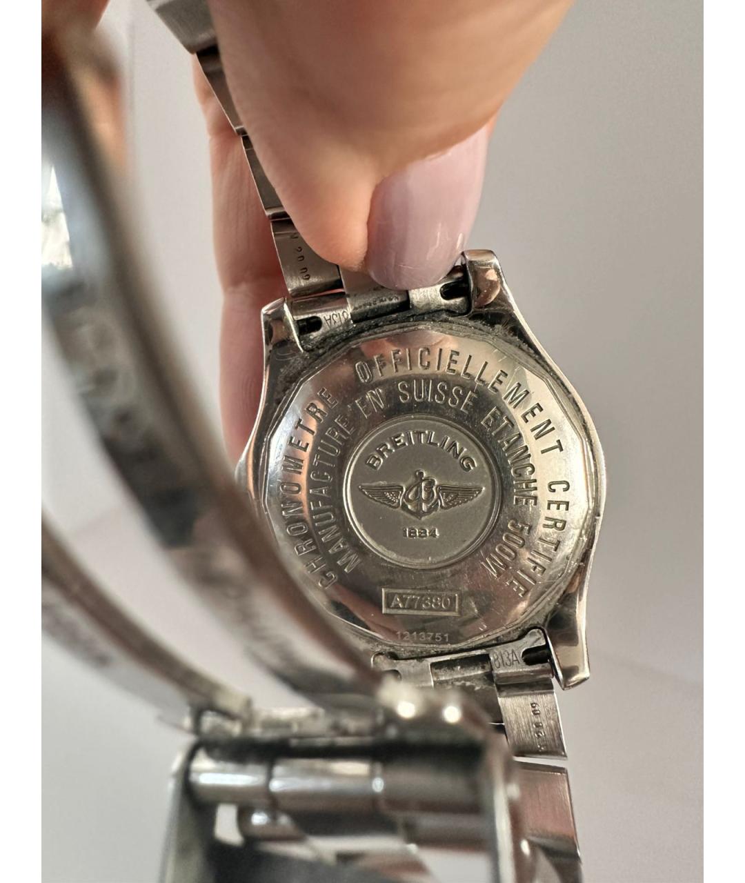 BREITLING Серебряные часы из белого золота, фото 3