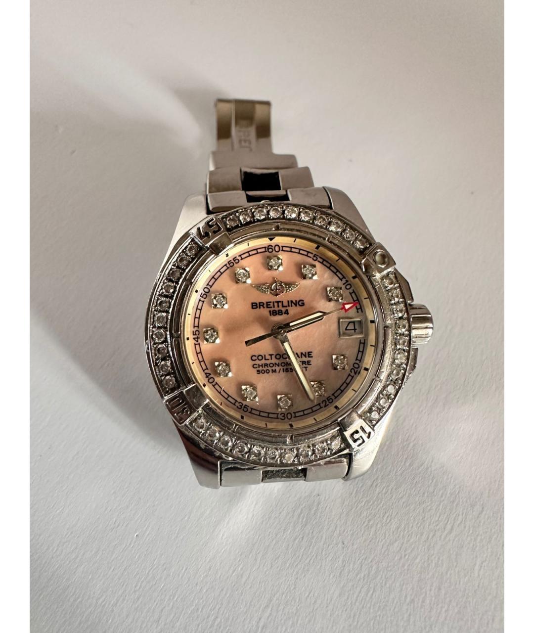 BREITLING Серебряные часы из белого золота, фото 2