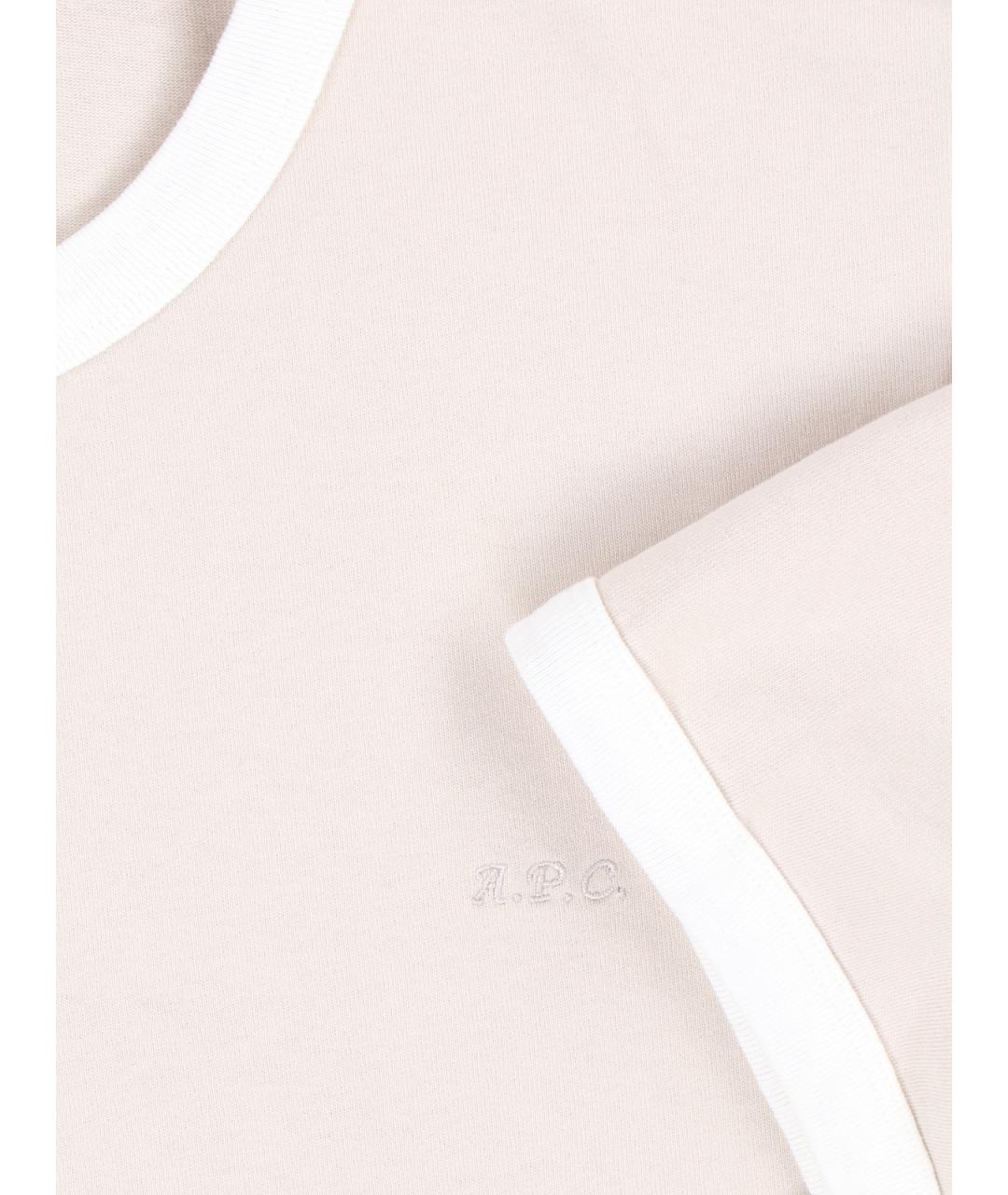 A.P.C. Розовая хлопковая футболка, фото 3