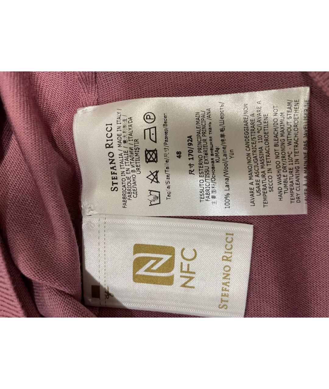 STEFANO RICCI Розовый шерстяной джемпер / свитер, фото 5