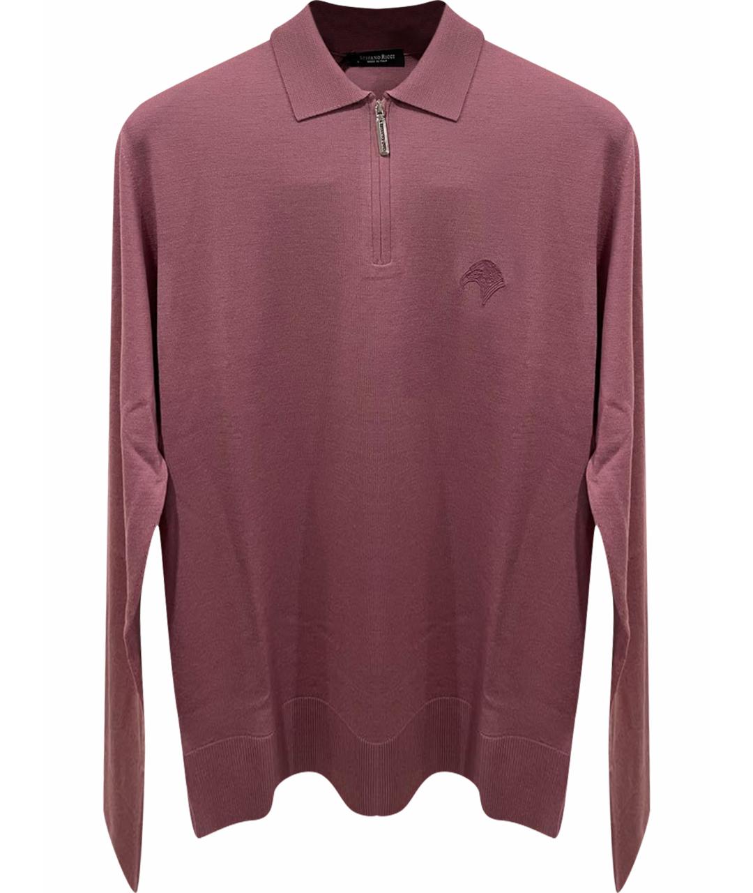 STEFANO RICCI Розовый шерстяной джемпер / свитер, фото 1