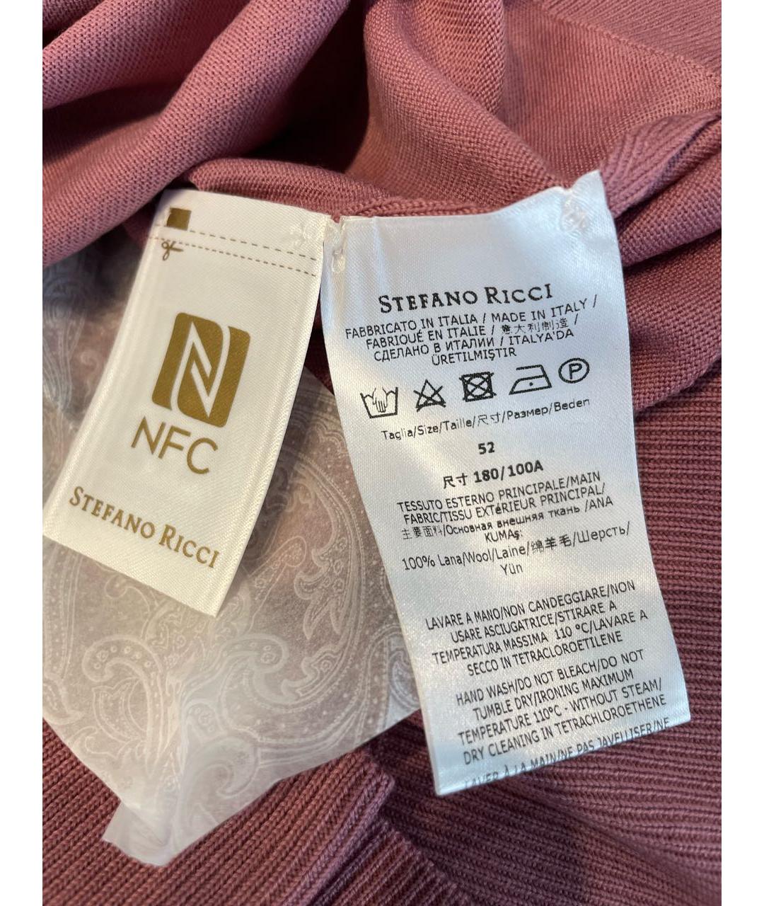 STEFANO RICCI Розовый шерстяной джемпер / свитер, фото 6