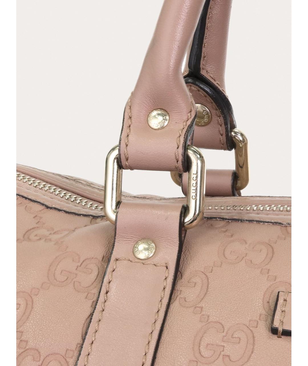 GUCCI Розовая кожаная сумка с короткими ручками, фото 7