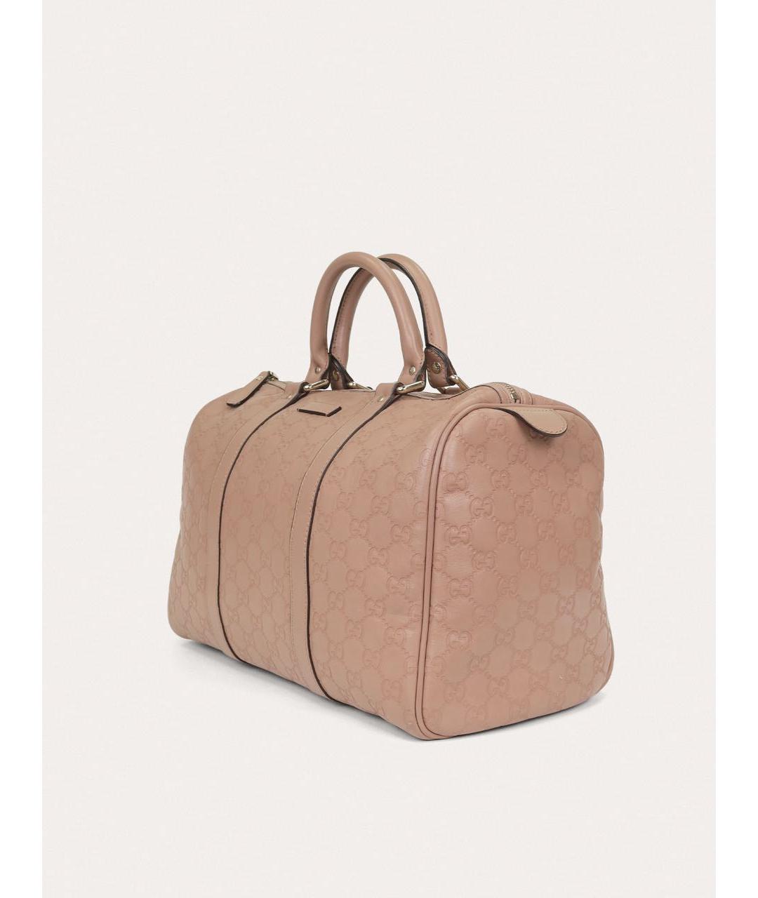 GUCCI Розовая кожаная сумка с короткими ручками, фото 2