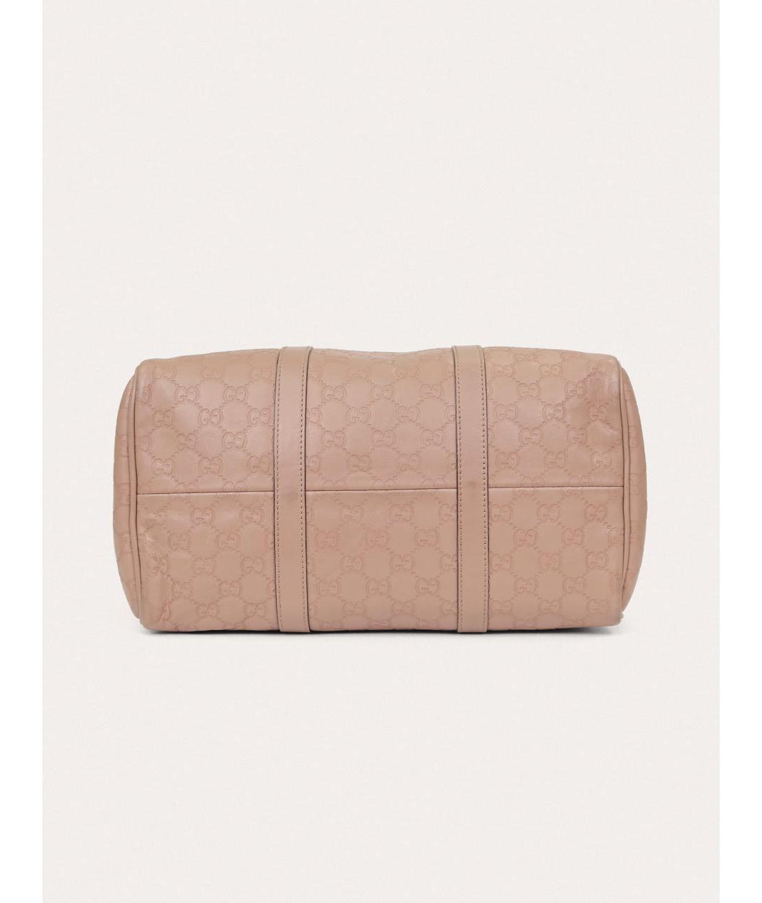 GUCCI Розовая кожаная сумка с короткими ручками, фото 5