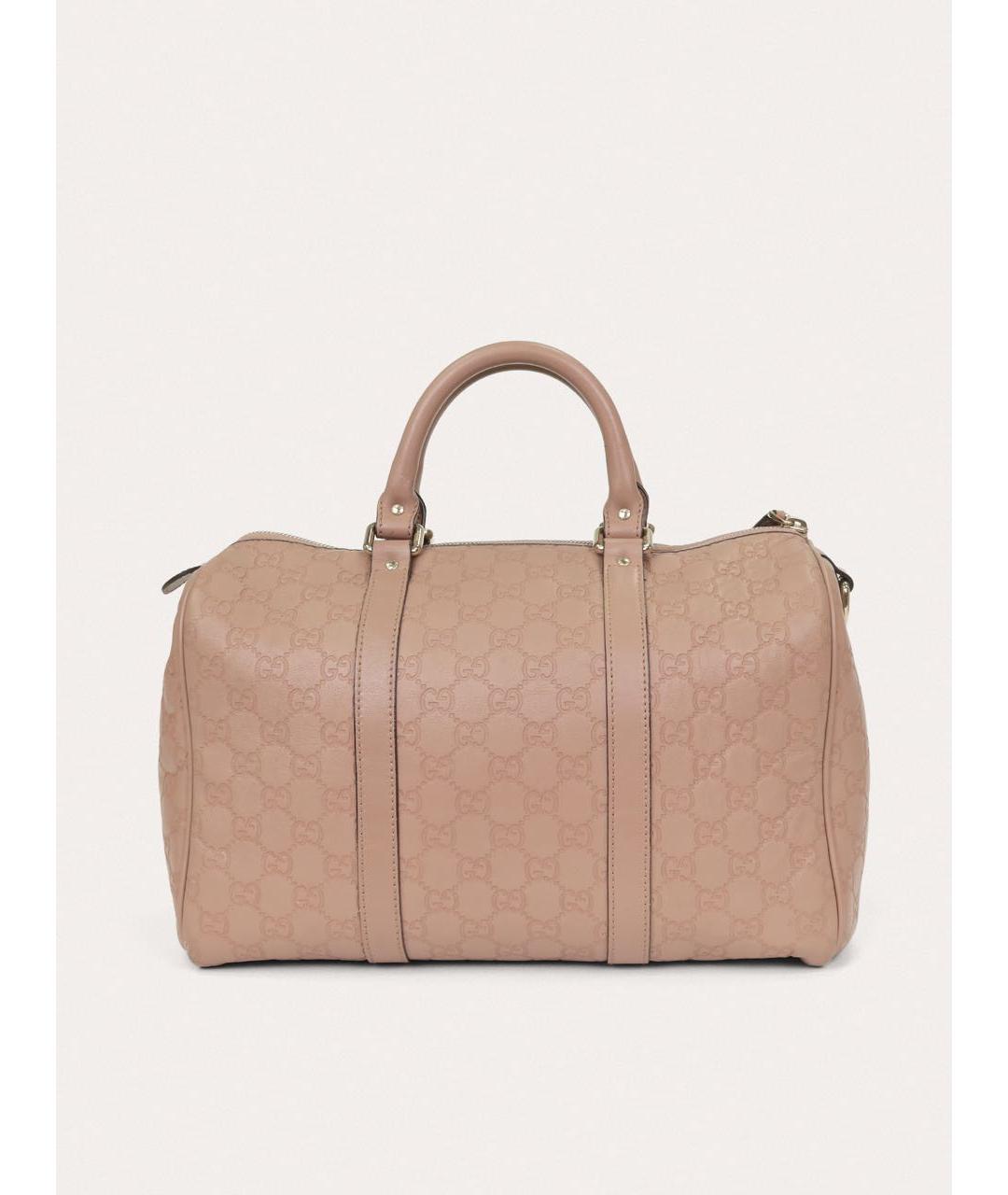 GUCCI Розовая кожаная сумка с короткими ручками, фото 3