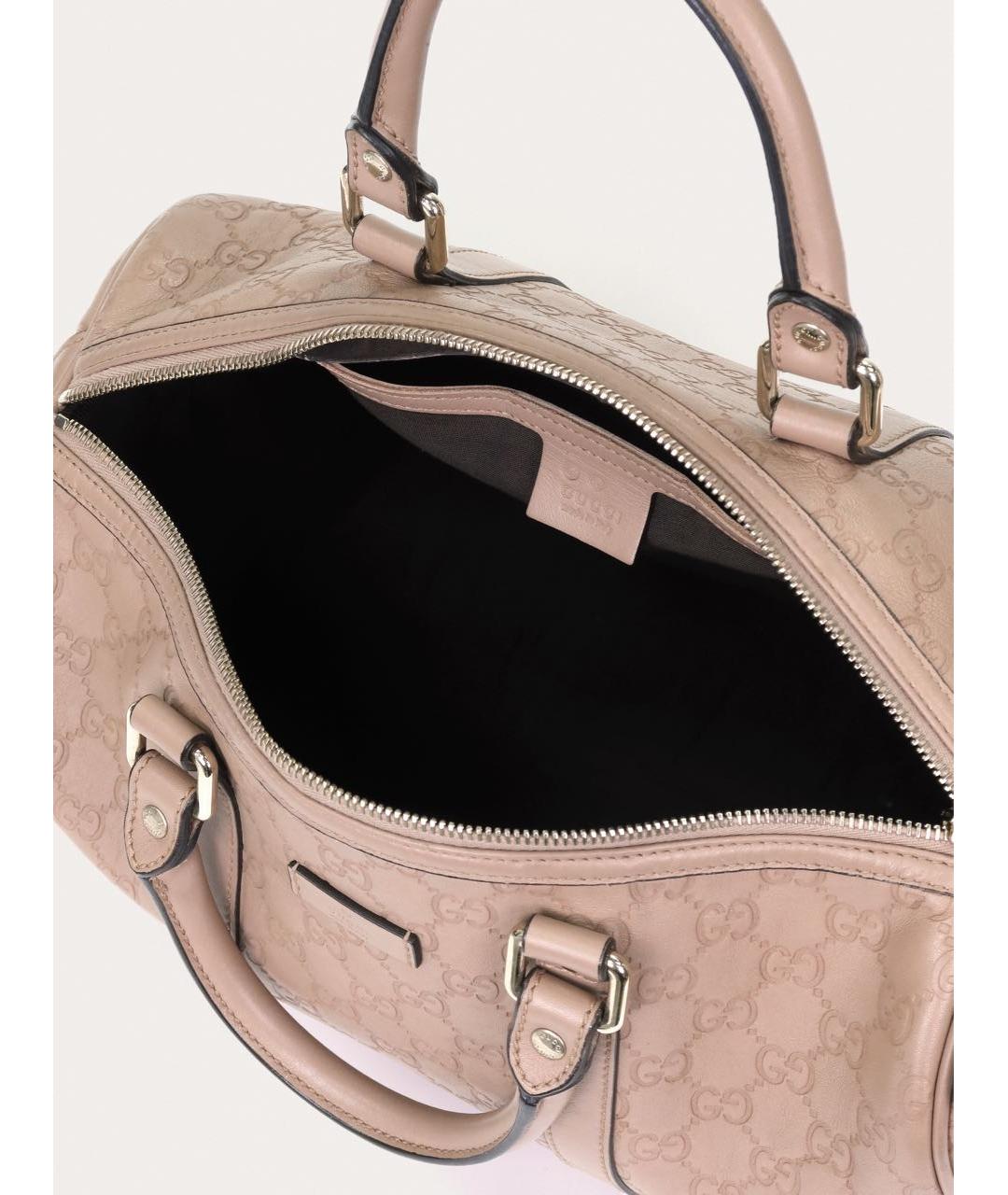 GUCCI Розовая кожаная сумка с короткими ручками, фото 4