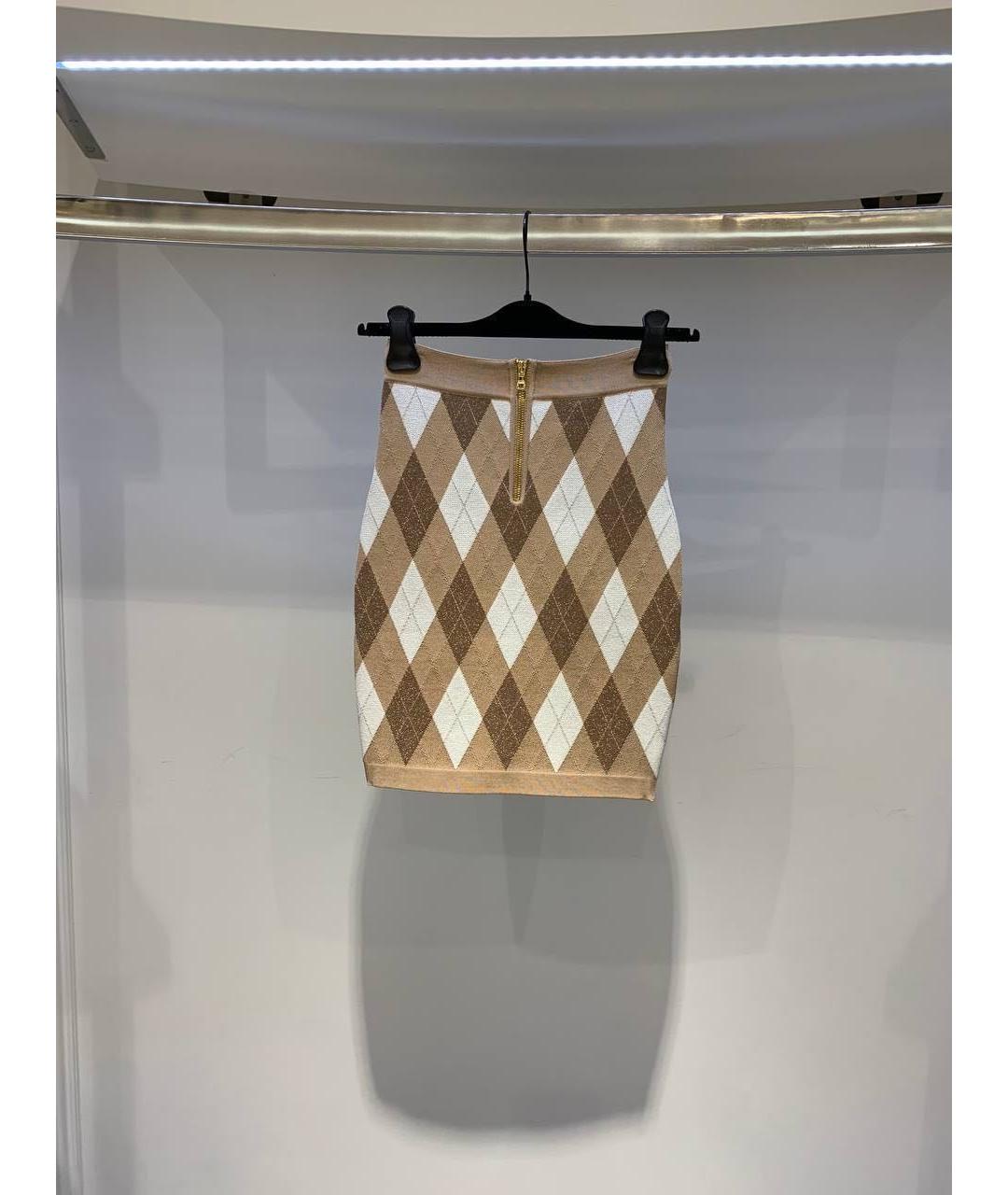 BALMAIN Бежевая юбка миди, фото 2