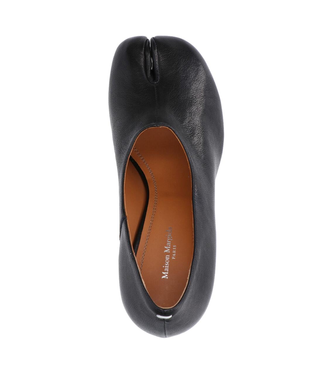 MAISON MARGIELA Черные кожаные туфли, фото 5