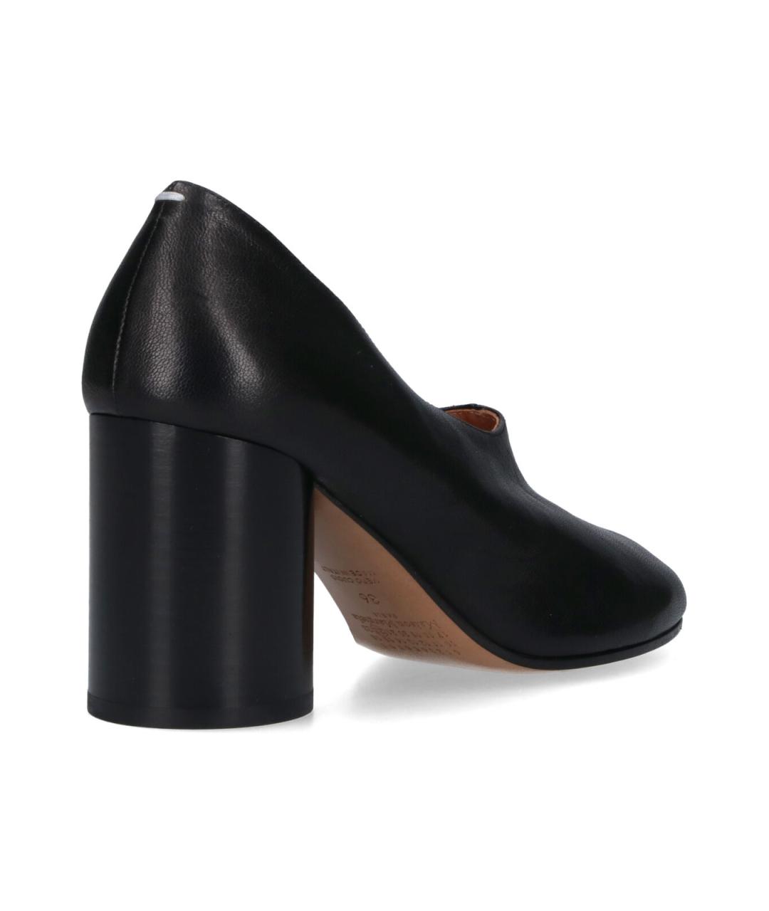 MAISON MARGIELA Черные кожаные туфли, фото 4