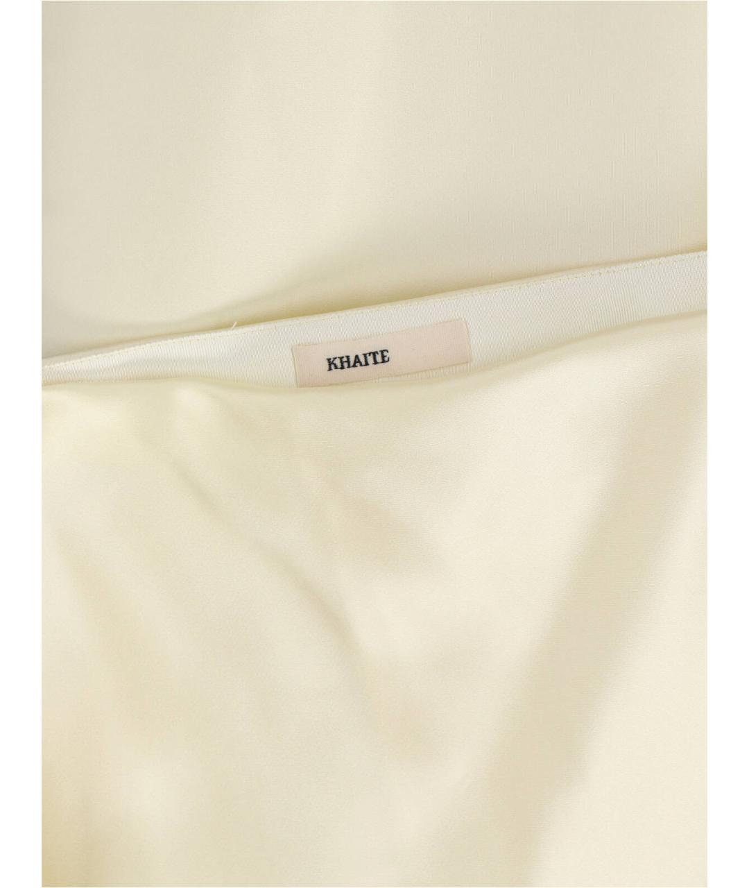 KHAITE Бежевая юбка миди, фото 5