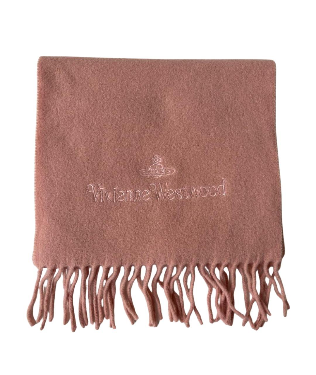 VIVIENNE WESTWOOD Розовый шерстяной шарф, фото 1