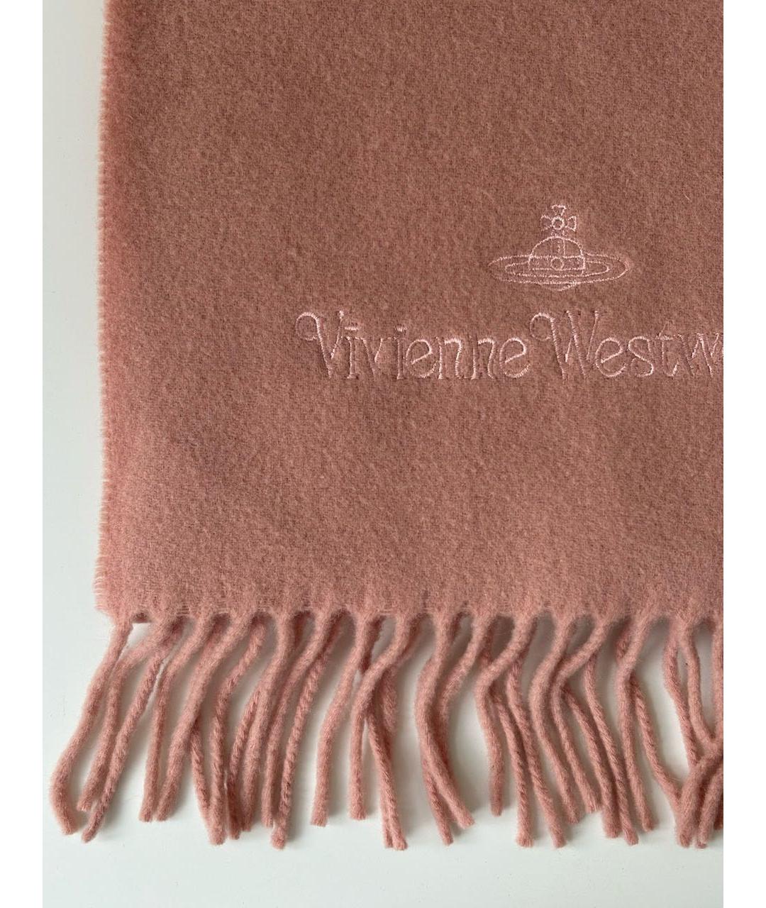 VIVIENNE WESTWOOD Розовый шерстяной шарф, фото 2