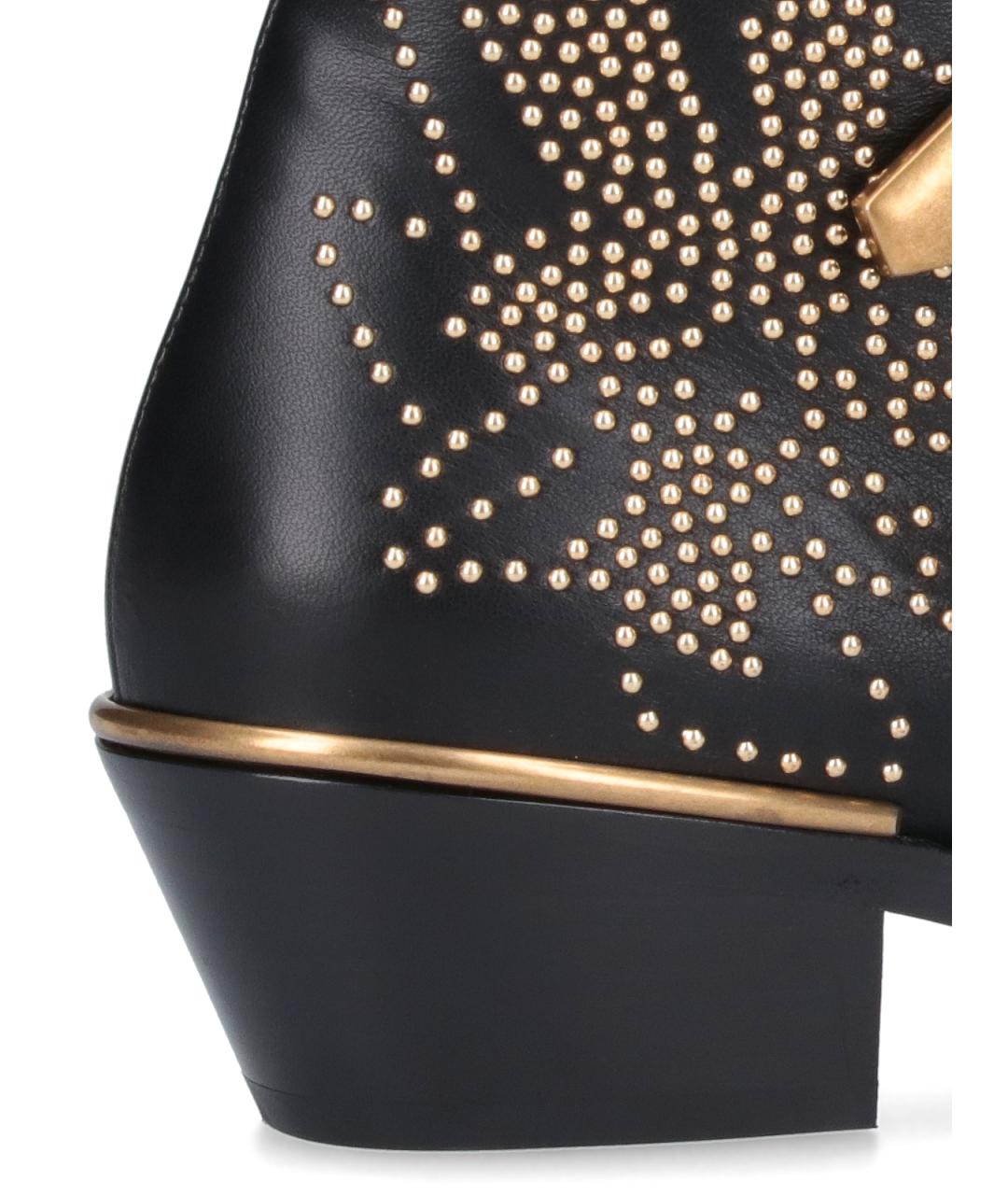 CHLOE Черные кожаные сапоги, фото 4