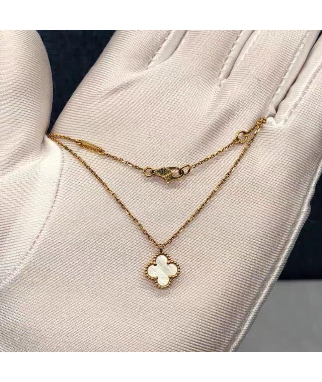 VAN CLEEF & ARPELS Белое колье из желтого золота, фото 7