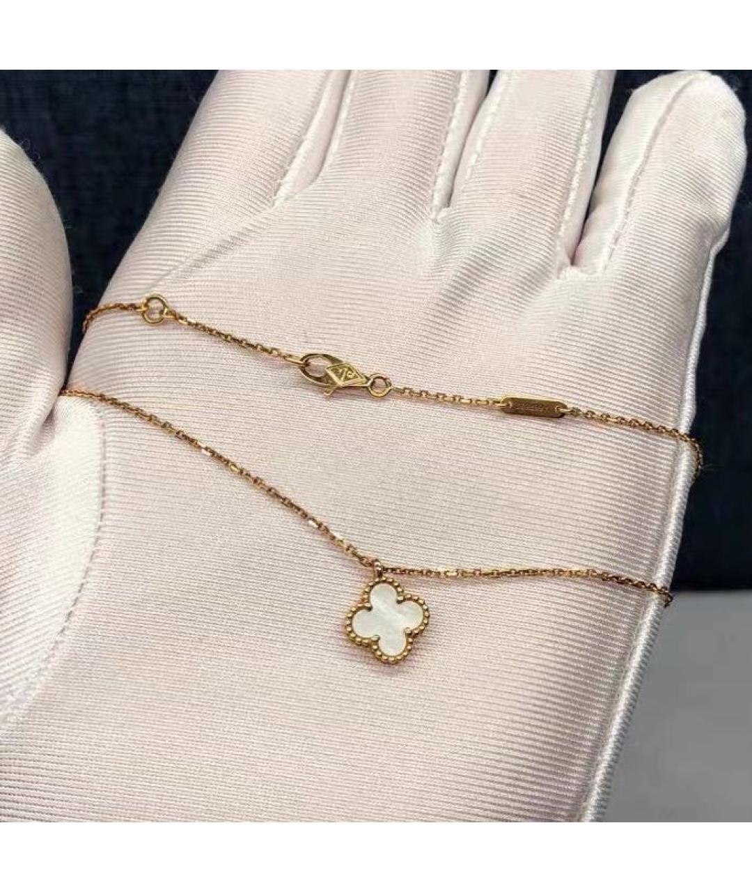 VAN CLEEF & ARPELS Белое колье из желтого золота, фото 6