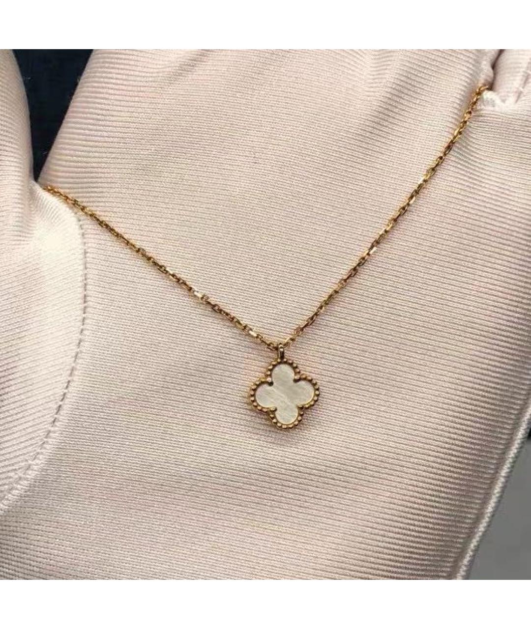 VAN CLEEF & ARPELS Белое колье из желтого золота, фото 8