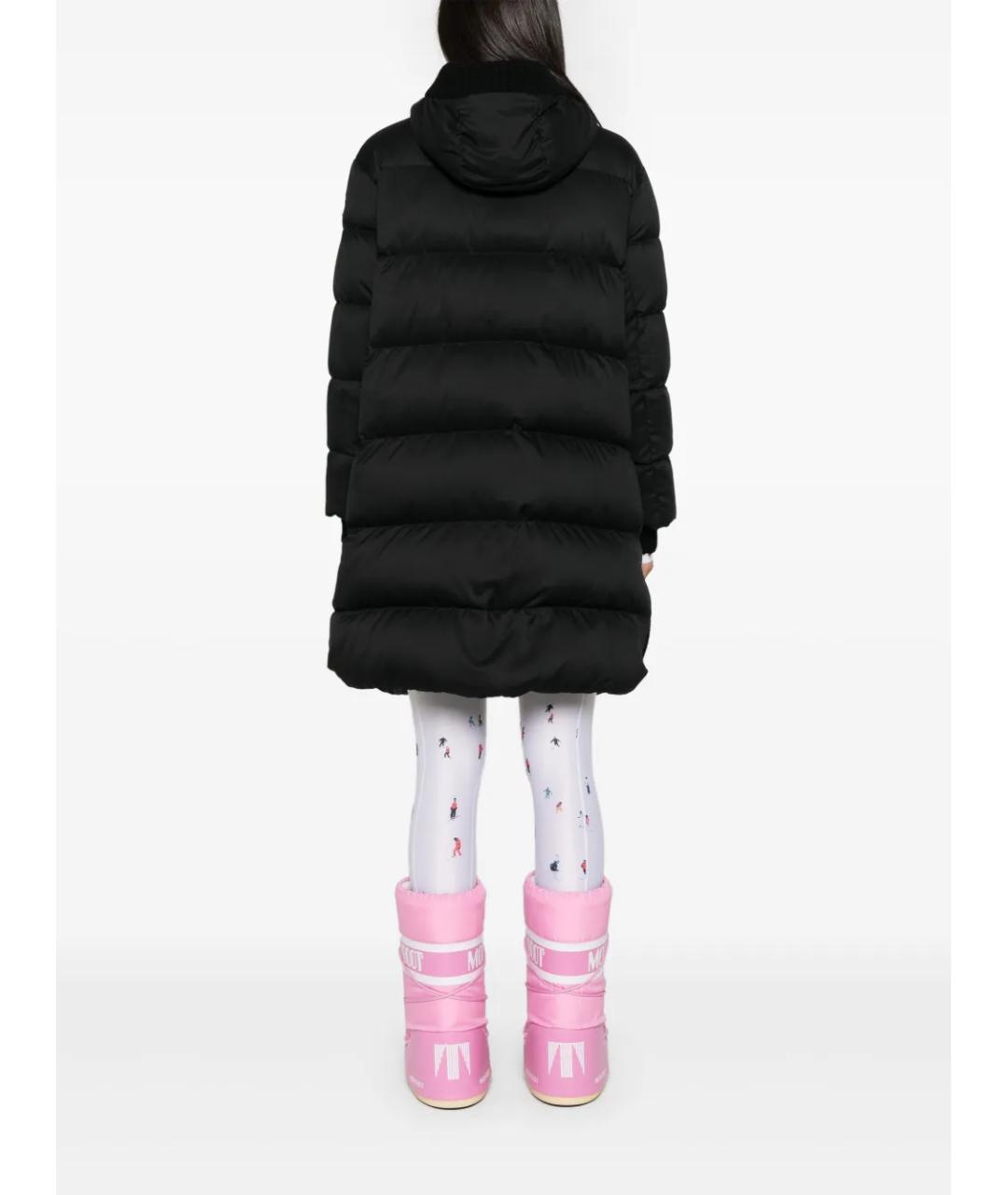 MONCLER Черный полиамидовый пуховик, фото 5