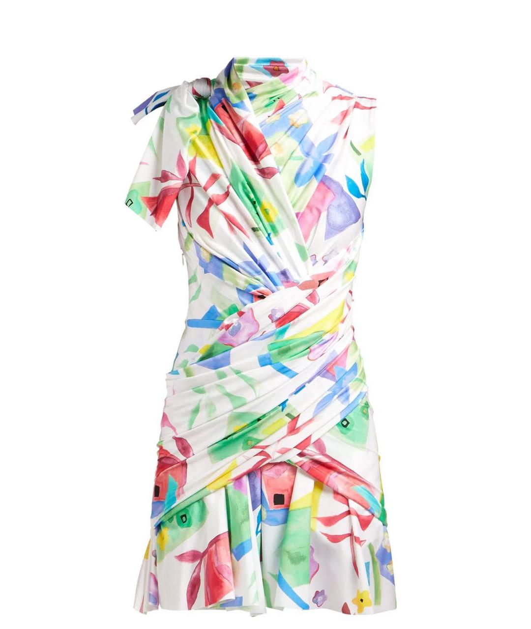 BALENCIAGA Мульти полиамидовое коктейльное платье, фото 5