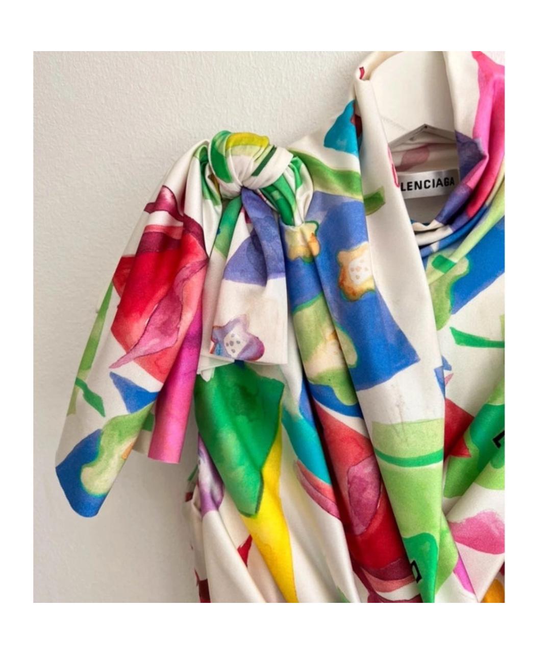 BALENCIAGA Мульти полиамидовое коктейльное платье, фото 4