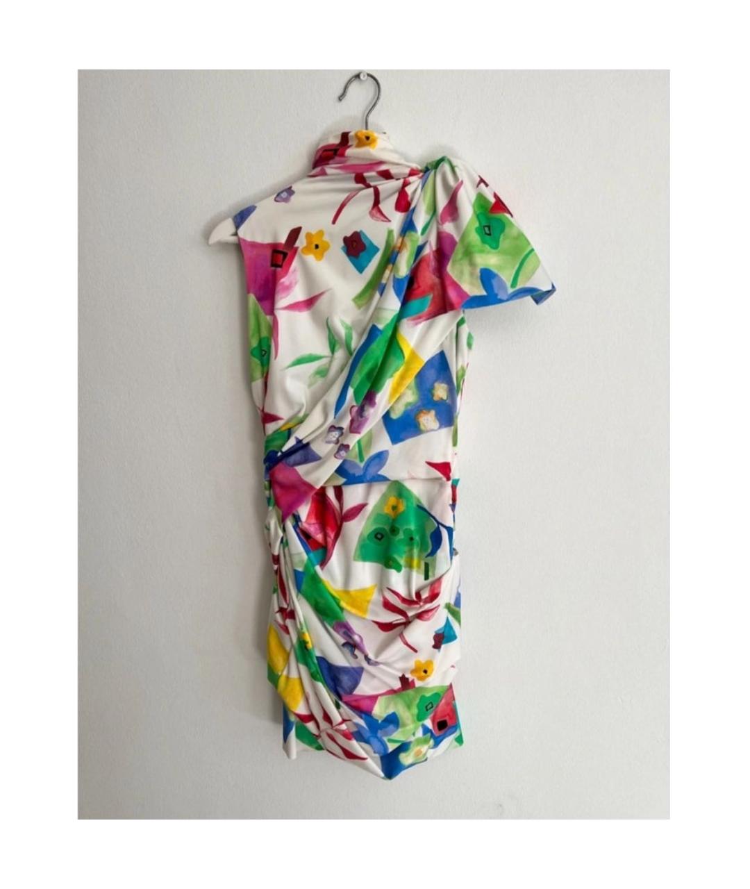 BALENCIAGA Мульти полиамидовое коктейльное платье, фото 2