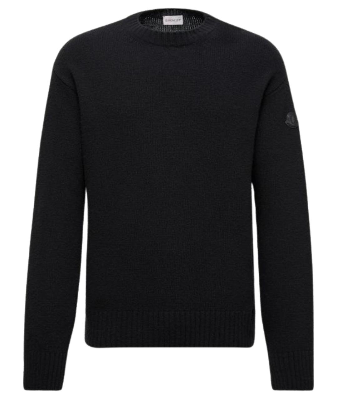 MONCLER Черный шерстяной джемпер / свитер, фото 1