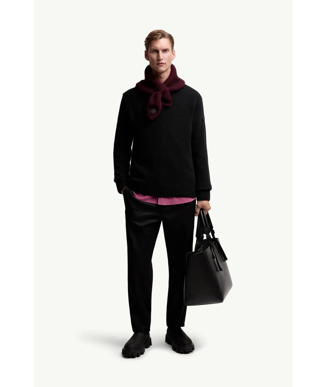 MONCLER Черный шерстяной джемпер / свитер, фото 2