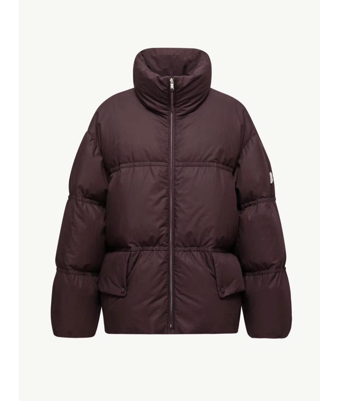 MONCLER Коричневый хлопковый пуховик, фото 5