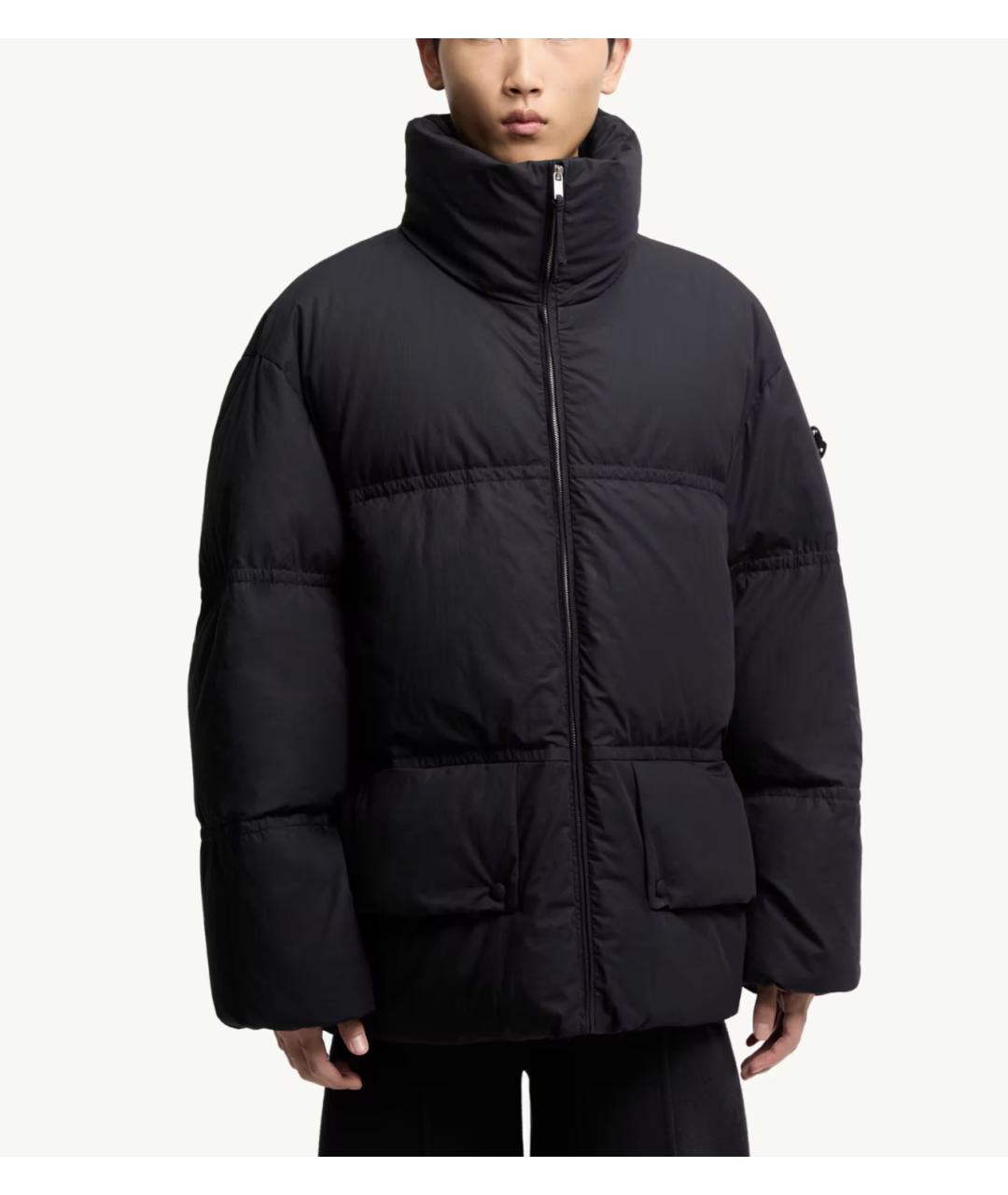 MONCLER Темно-синий хлопковый пуховик, фото 3