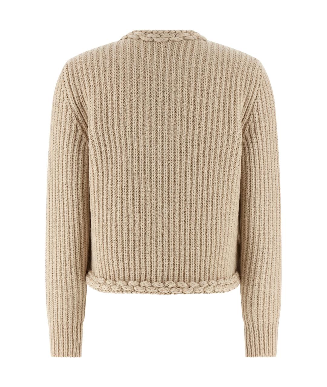 MONCLER Бежевый полиамидовый кардиган, фото 2