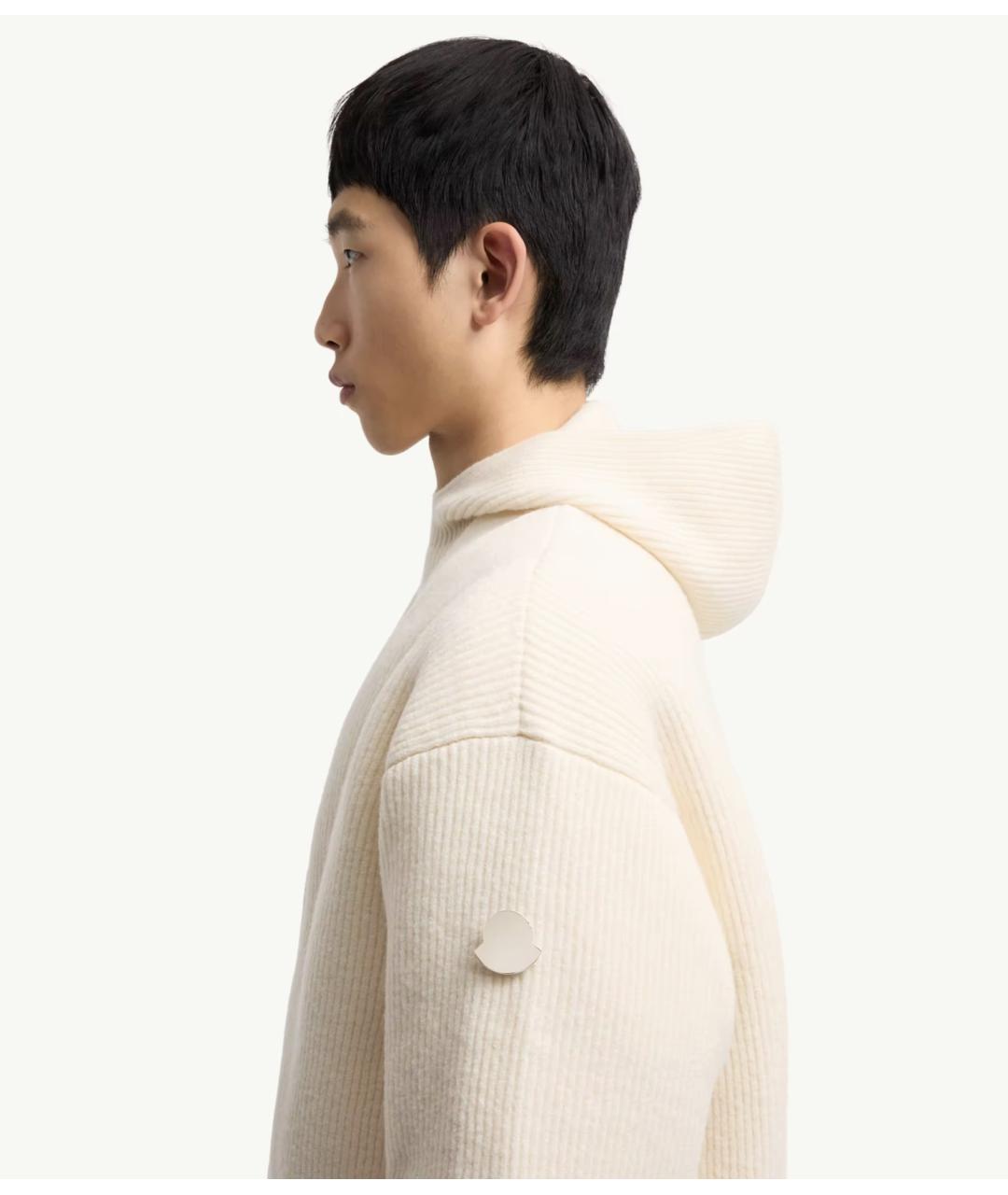 MONCLER Бежевый шерстяной кардиган, фото 3