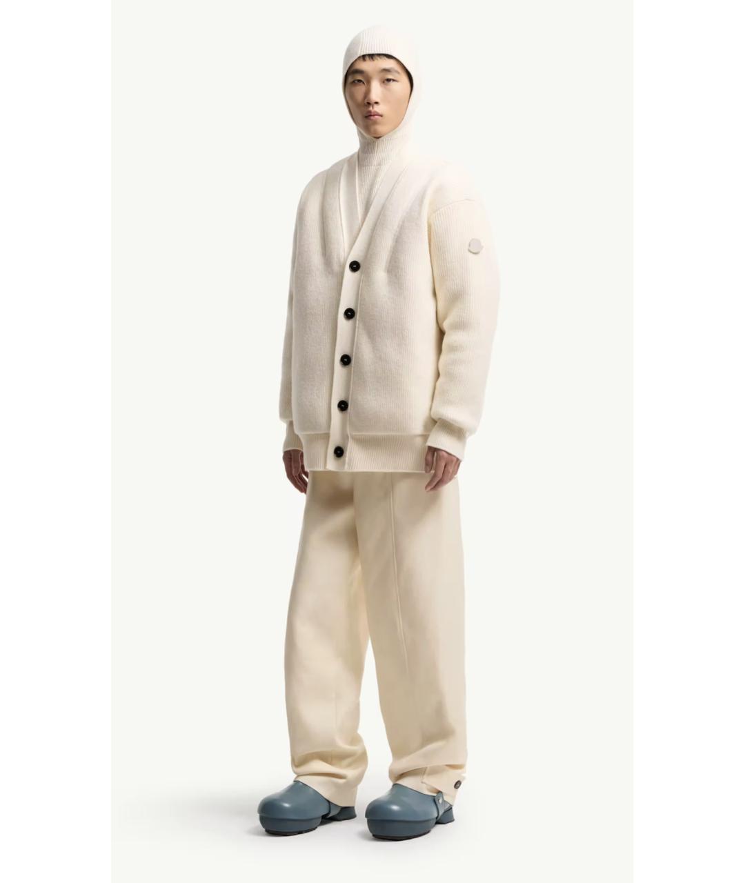 MONCLER Бежевый шерстяной кардиган, фото 2