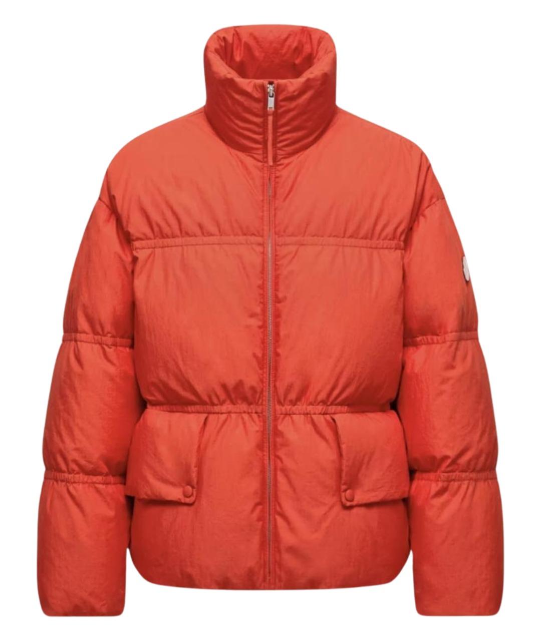 MONCLER Красный хлопковый пуховик, фото 1